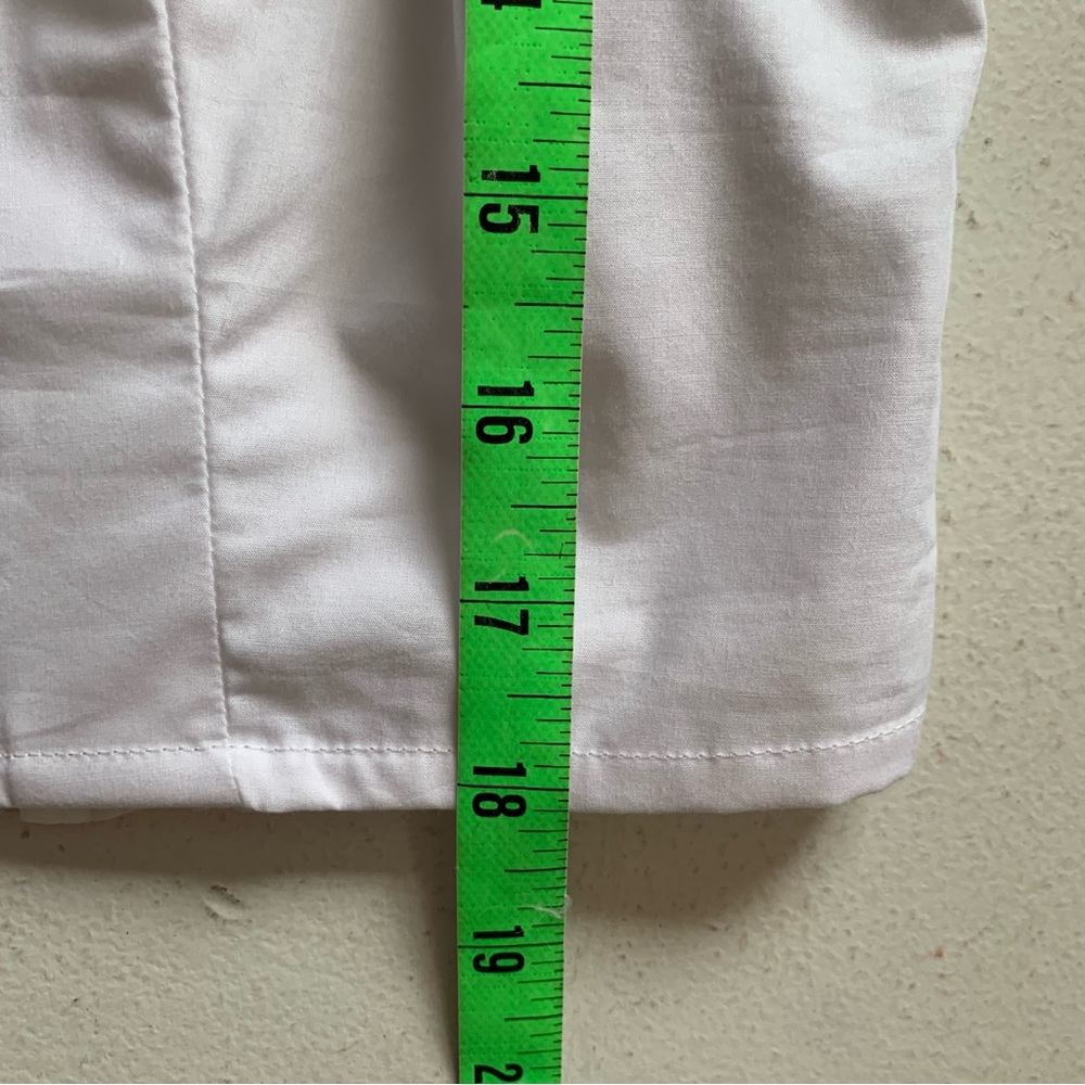J Crew Size 10 White Cropped Fitted Puff Sleeve Blouse Top  Smocked Back NWT - Picture 17 of 17